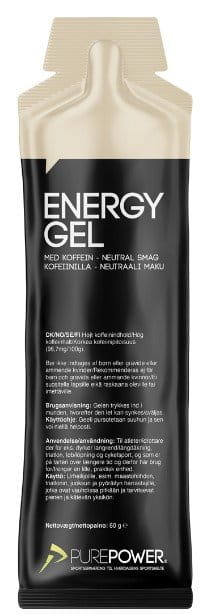 Pure Power Energy Gel Caffeine: Neutral 60 g Energia gélek